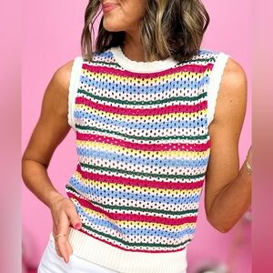 Multicolor Crochet Tank
